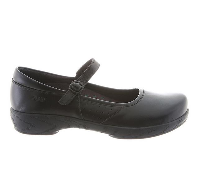 Women's KLOGS Footwear Ace Slip Resistant Shoes in Black Smooth color
