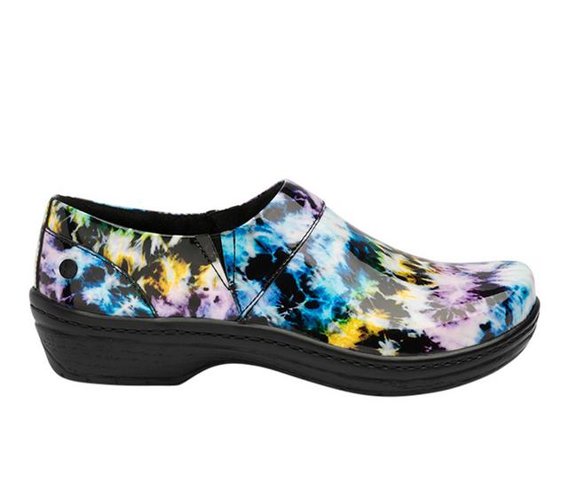 Women's KLOGS Footwear Mission Print Slip Resistant Shoes in Tie Dye Patent color