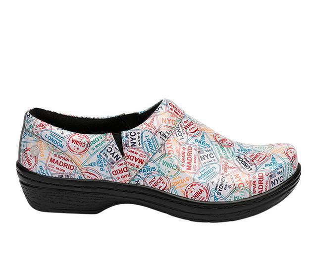 Women's KLOGS Footwear Mission Print Slip Resistant Shoes in Madrid Patent color