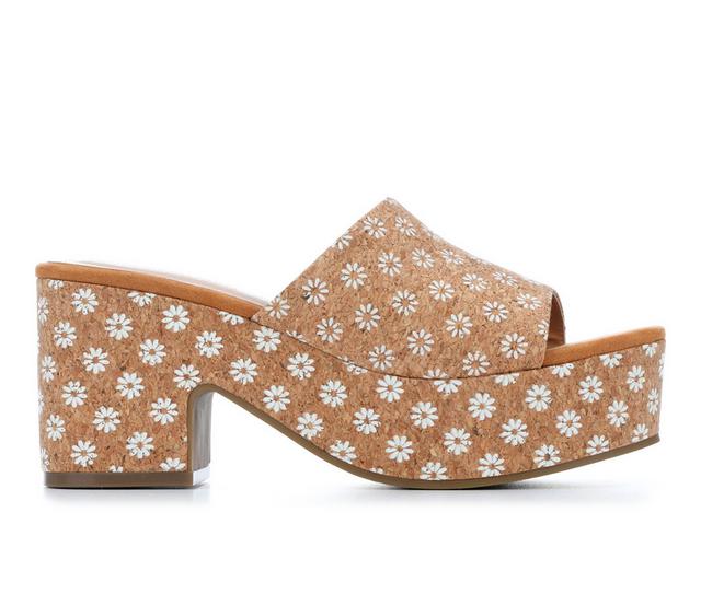 Women's Y-Not Suki Wedges in White Daisy color