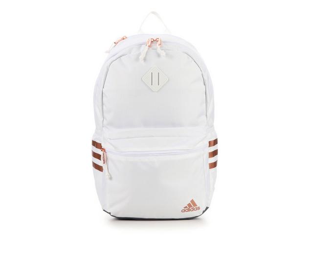 Adidas Classic 3s 5 Backpack in White/Rose Gold color