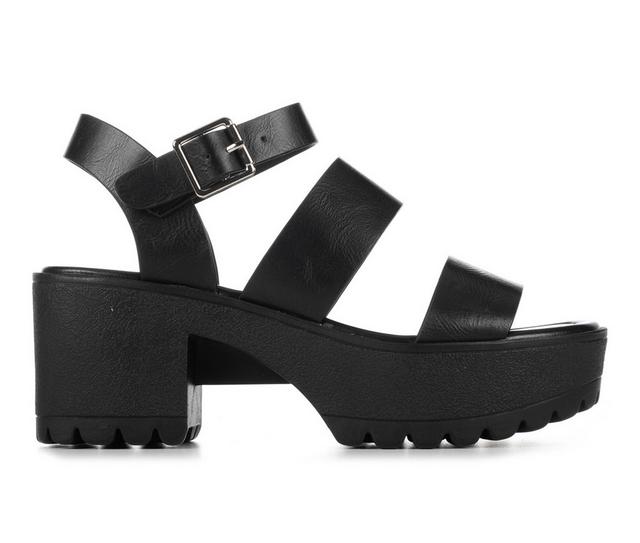 Women's Unr8ed Account Dress Sandals in Black color