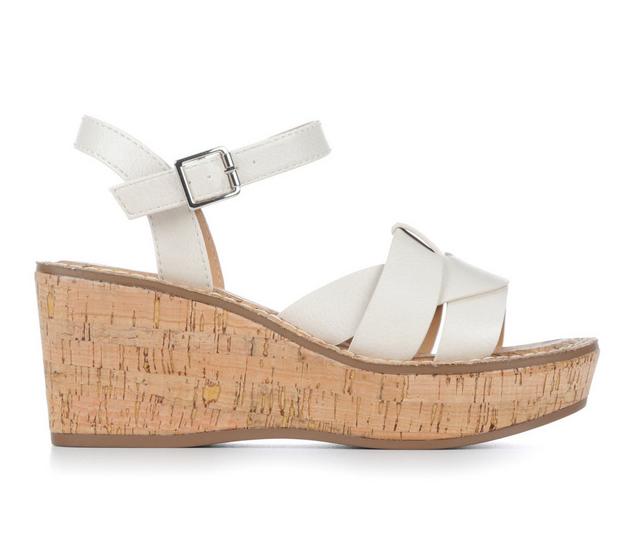 Women's Y-Not Korinne Wedge Heels in White color