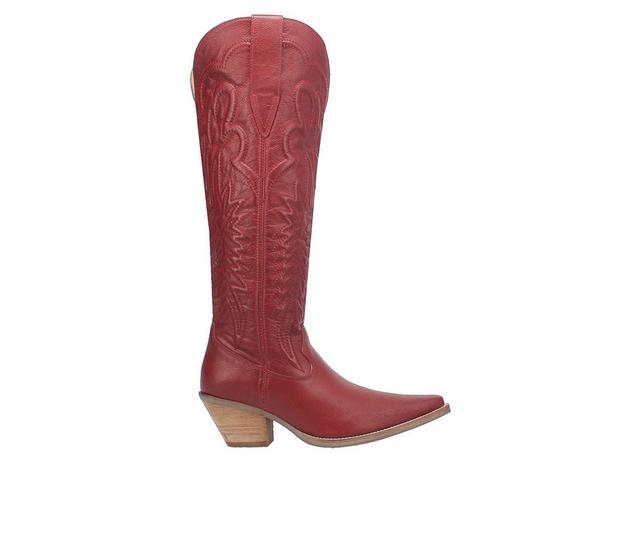 Women's Dingo Boot Raisin Kane Western Boots in Red color