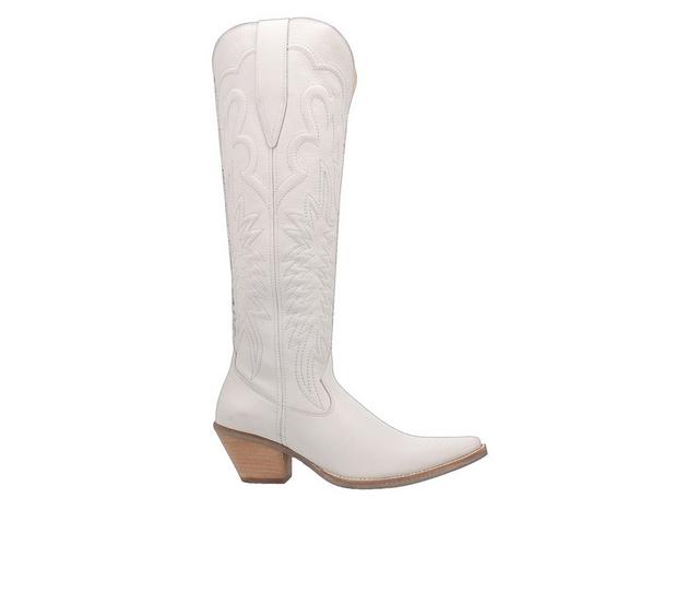 Women's Dingo Boot Raisin Kane Western Boots in White color