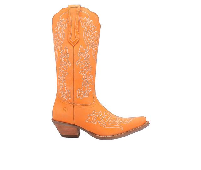 Women's Dingo Boot Flirty n Fun Western Boots in Orange color