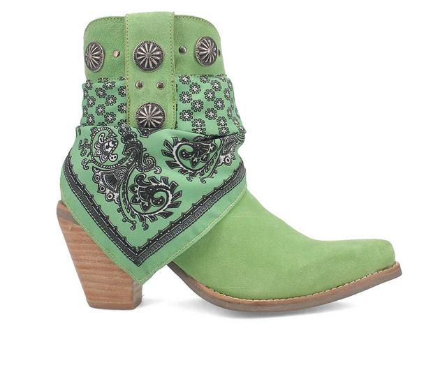Women's Dingo Boot Bandida Western Boots in Lime color