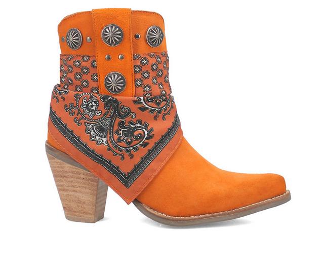 Women's Dingo Boot Bandida Western Boots in Orange color