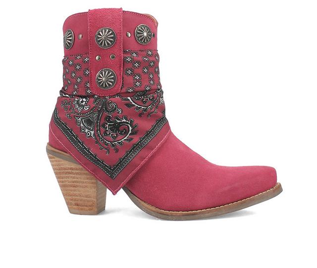 Women's Dingo Boot Bandida Western Boots in Fuchsia color