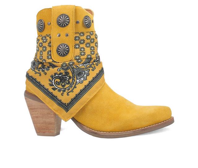 Women's Dingo Boot Bandida Western Boots in Yellow color