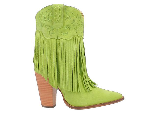 Women's Dingo Boot Crazy Train Western Boots in Lime color
