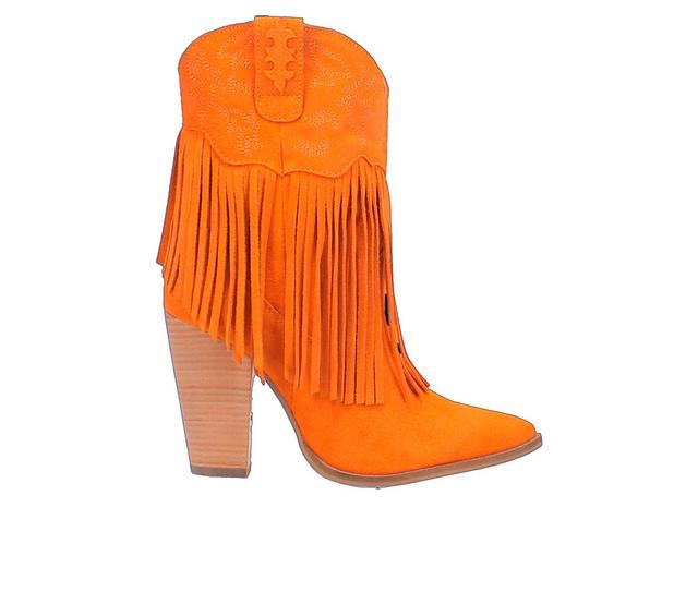 Women's Dingo Boot Crazy Train Western Boots in Orange color