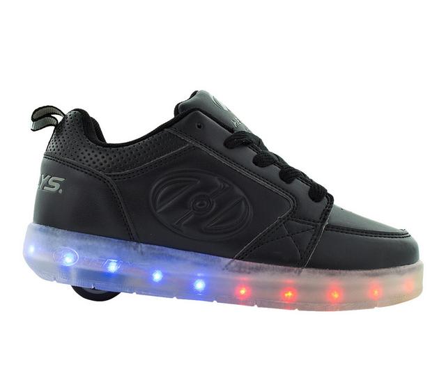 Kids' Heelys Little Kid & Big Kid Premium 1 Lo Light-Up Skate Sneakers in Black color