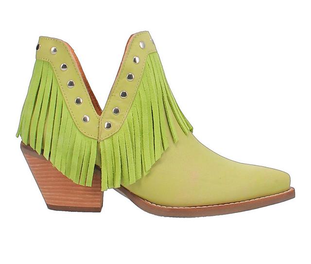 Women's Dingo Boot Fine n' Dandy Western Boots in Lime color