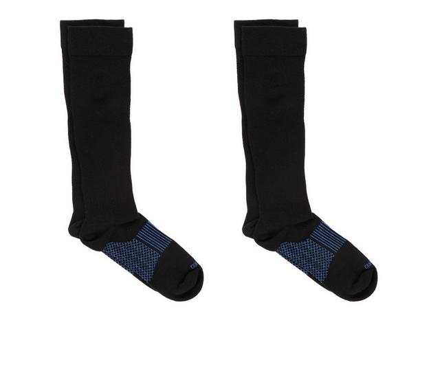 Copper Fit 2 Pack Men's Energy Over Calf Crew Socks in Black color