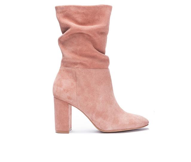 Women's Chinese Laundry Kipper Heeled Mid Calf Boots in Rose color