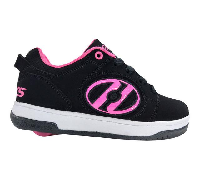 Girls' Heelys Little Kid & Big Kid Voyager Skate Shoes in Black/Pink color