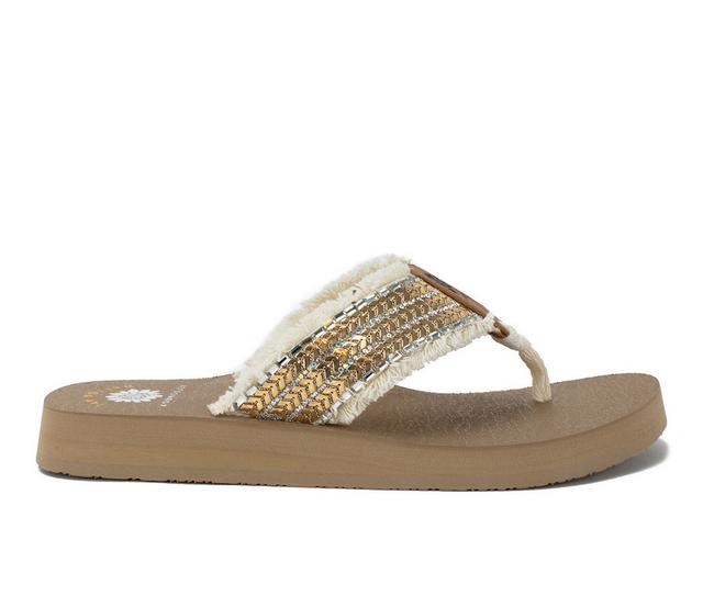 Women's Yellow Box Noreen Flip-Flops in Taupe color