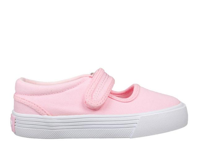 Girls' Oomphies Toddler & Little Kid Jamie Canvas Mary Jane Sneakers in Pastel Pink color