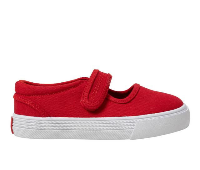 Girls' Oomphies Toddler & Little Kid Jamie Canvas Mary Jane Sneakers in Red color