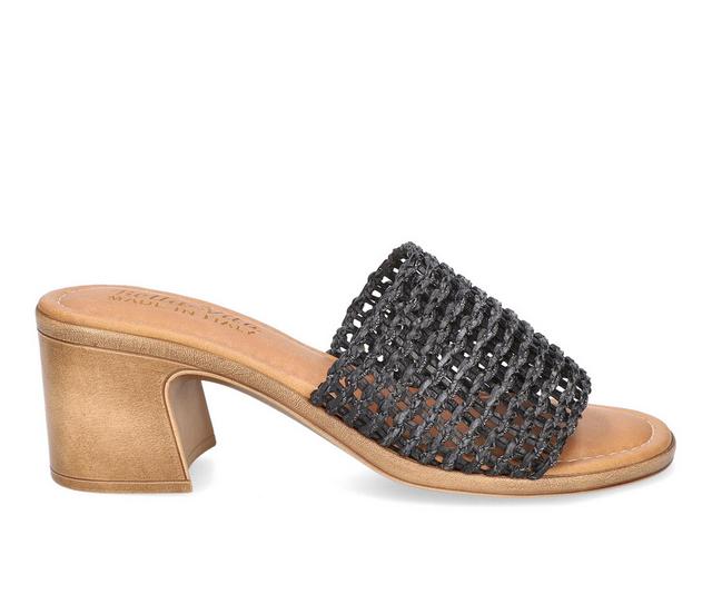 Women's Bella Vita Italy Eni Dress Sandals in Black Woven color