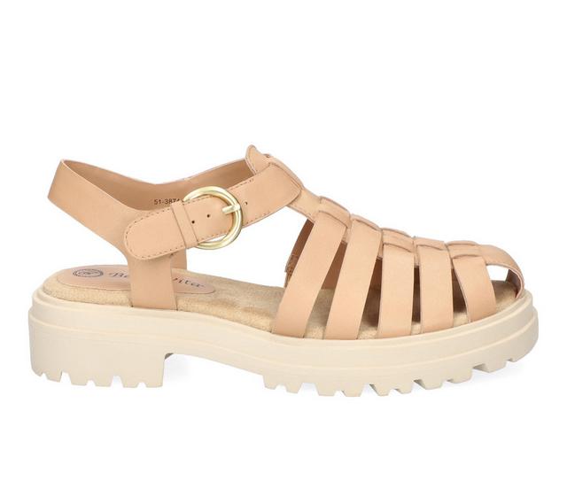 Women's Bella Vita Sinclaire Fisherman Sandals in Natural Leather color