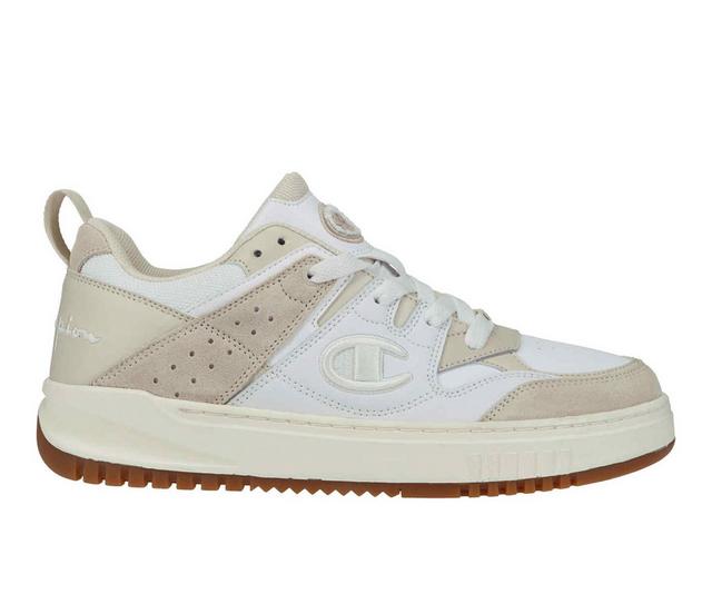 Men's Champion Fifty94 Dial Up Lo Court Sneakers in White/Beige color