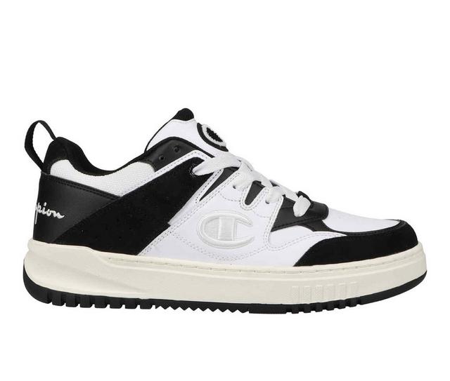 Men's Champion Fifty94 Dial Up Lo Court Sneakers in White/Black color