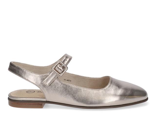 Women's Bella Vita Andie Mary Jane Flats in Champagne Lea color