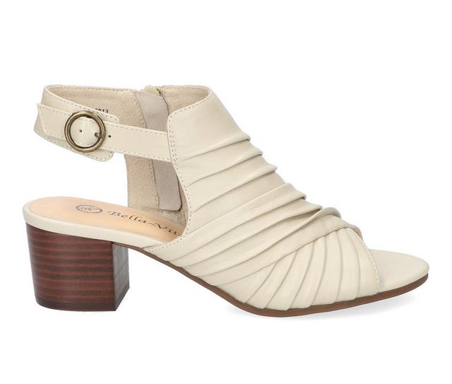 Women's Bella Vita Dayana Dress Sandals in Ivory Leather color