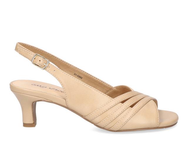 Women's Easy Street Teton Dress Sandals in Nude color