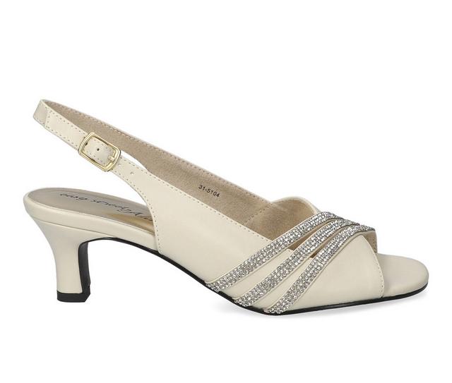 Women's Easy Street Teton Dress Sandals in Bone W/ Stones color