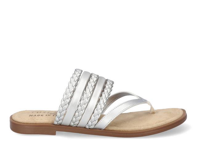 Women's Tuscany by Easy Street Anji Sandals in Silver color