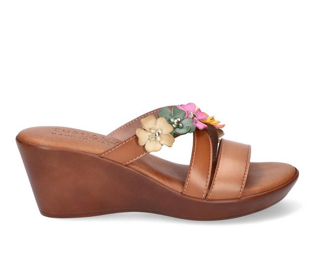 Women's Tuscany by Easy Street Bellefleur Wedge Sandals in Tan color