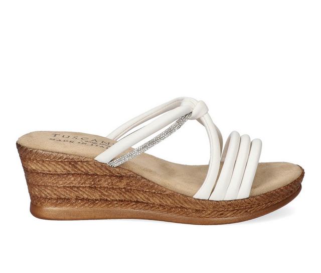 Women's Tuscany by Easy Street Elvera Wedge Sandals in White color