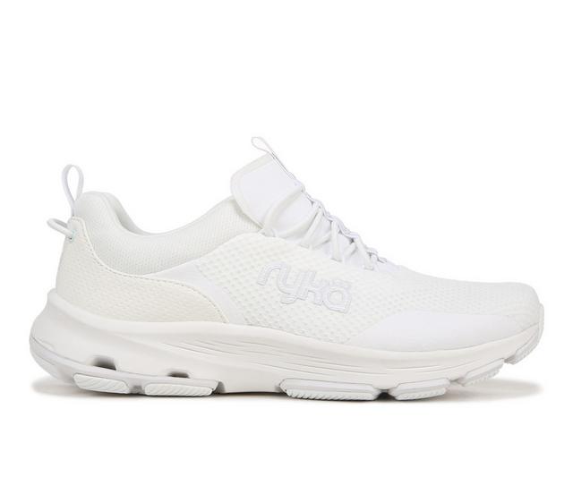 Women's Ryka Devotion Ez Slip On Walking Shoes in White color