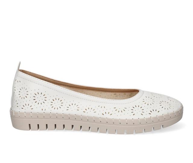 Women's Easy Street Nitza Athleisure Flats in White color