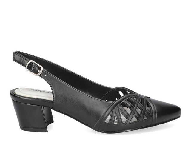 Women's Easy Street Bizzy Slingback Pumps in Black color