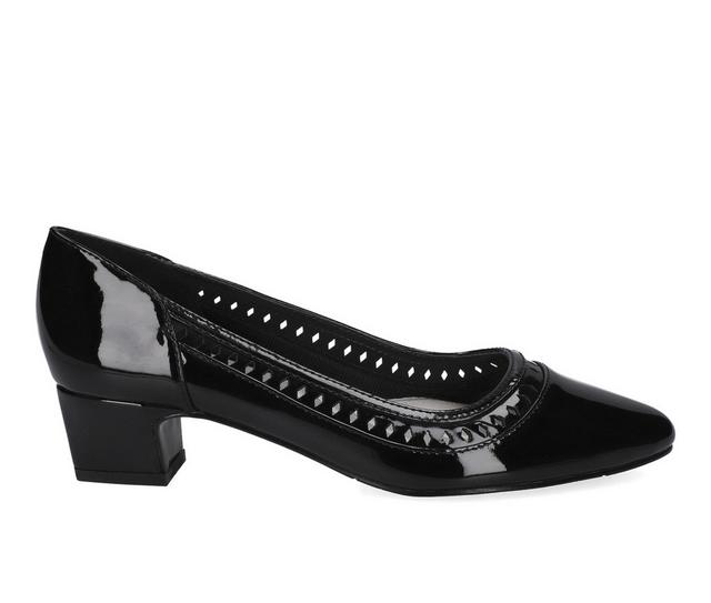 Women's Easy Street Giana Pumps in Black Patent color