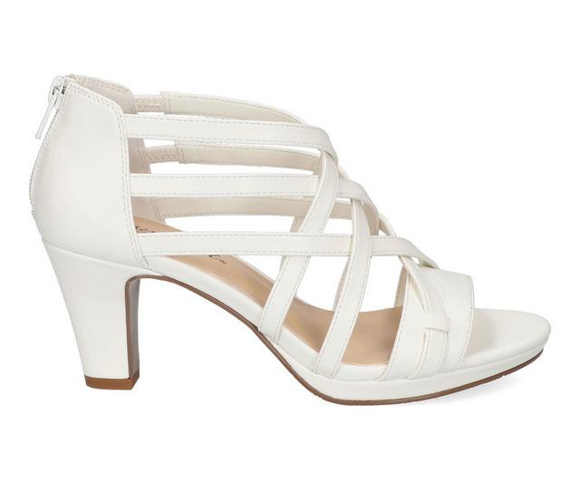 Women's Easy Street Bee Special Occasion Dress Sandals in White color