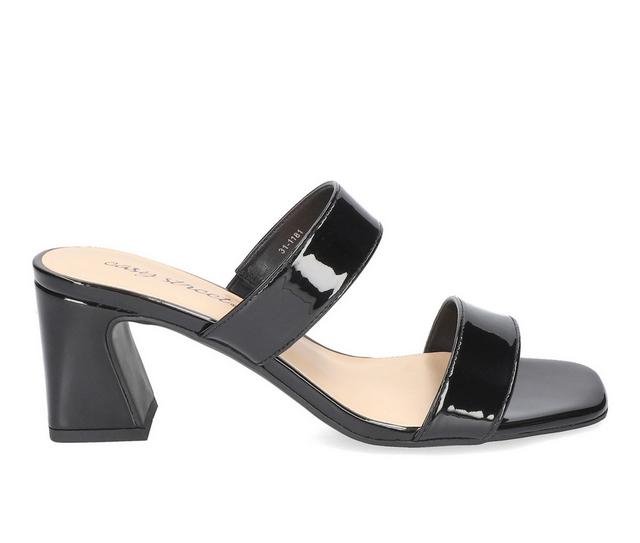 Women's Easy Street Clovelle Dress Sandals in Black Patent color