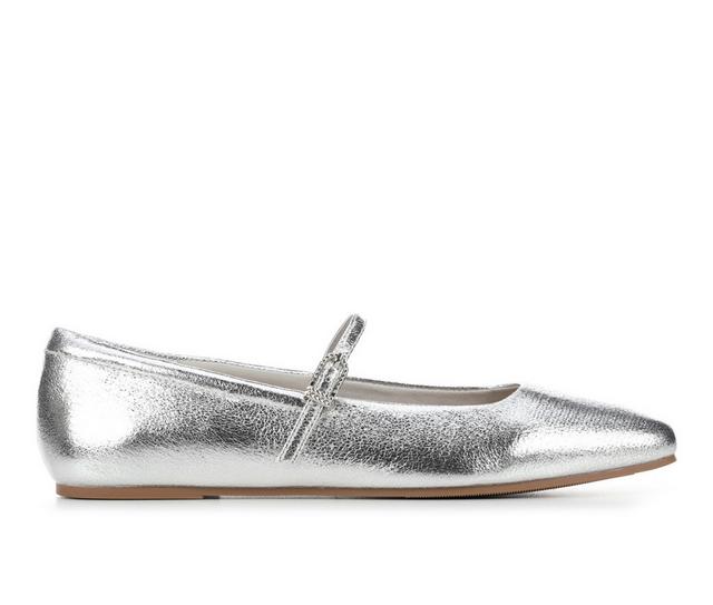 Women's Soda Kiana-S Flats in Silver color