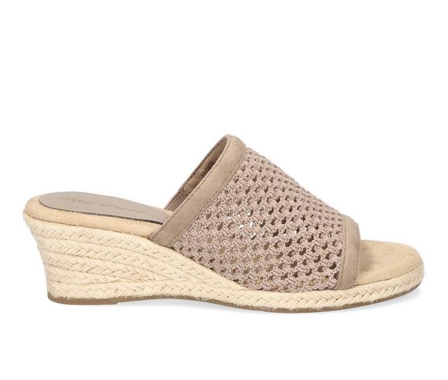Women's Easy Street Jubilee Espadrille Wedge Sandals in Natural Woven color