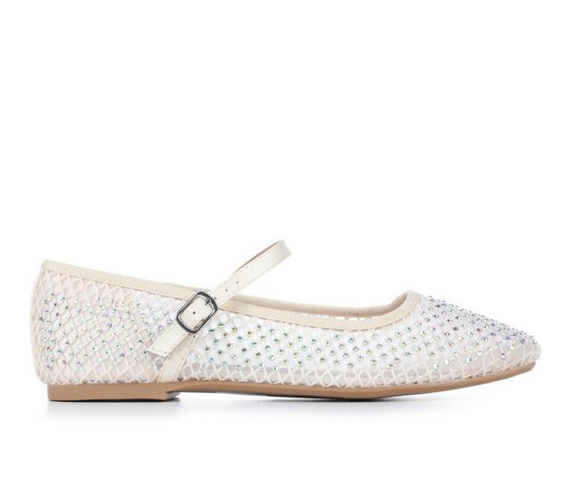 Women's Soda Geneva-S Flats in Cream color