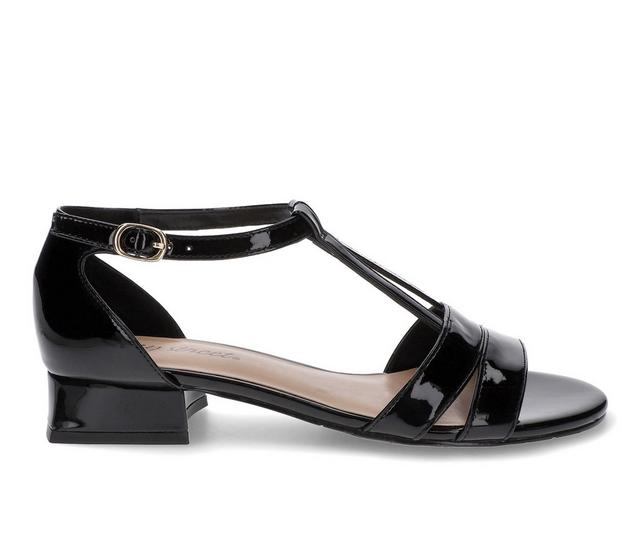 Women's Easy Street Aris Dress Sandals in Black Patent color