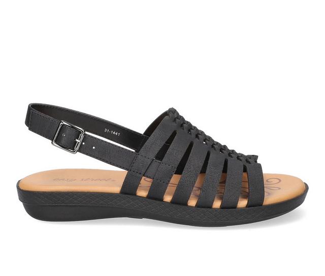 Women's Easy Street Ziva Sandals in Black color