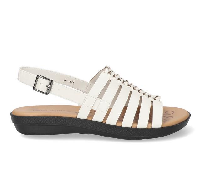 Women's Easy Street Ziva Sandals in White color