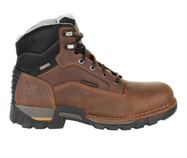 Men's Georgia Boot Eagle One Steel Toe Waterproof Work Boots in Brown color