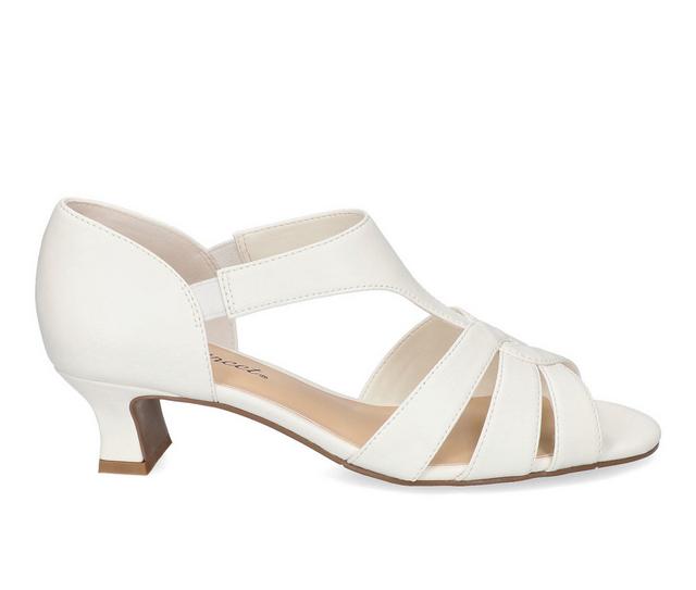 Women's Easy Street Essie Dress Sandals in White color