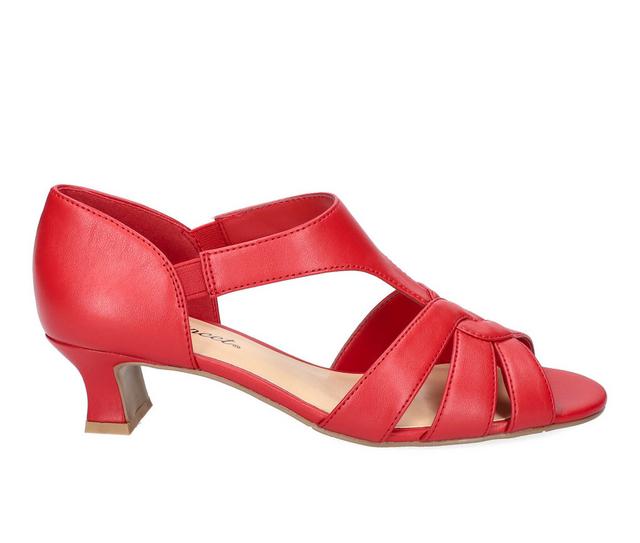 Women's Easy Street Essie Dress Sandals in Red color
